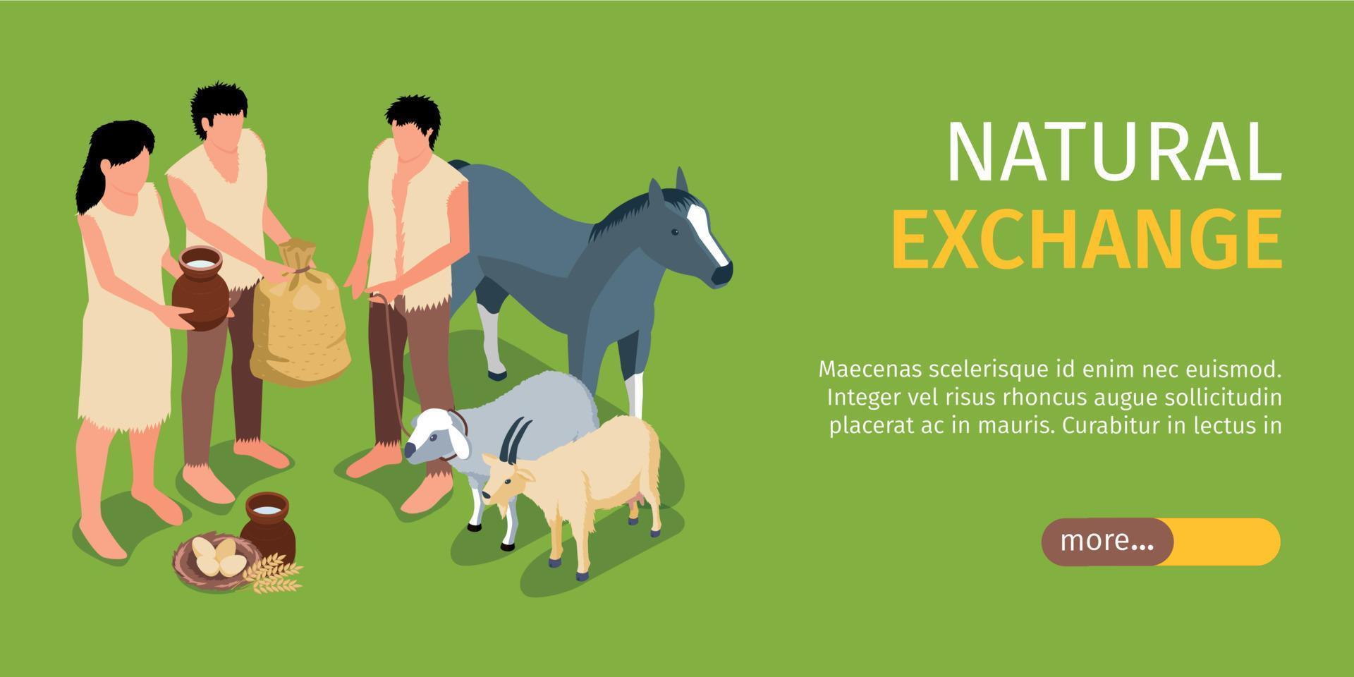 Natural Exchange Horizontal Banner vector
