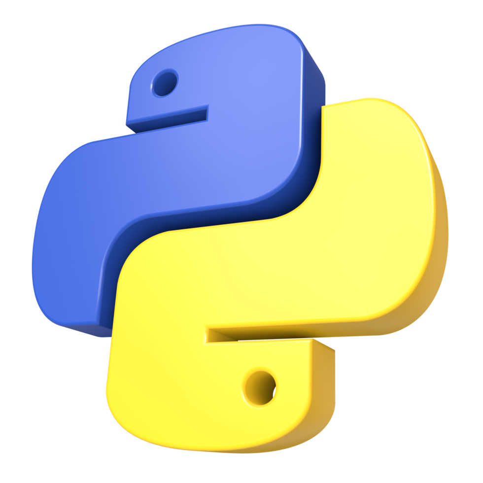 3D Python Programming Language Logo png