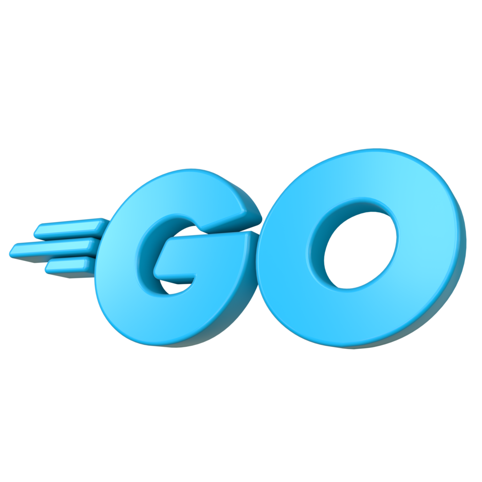 3D Golang Programming Language Logo png