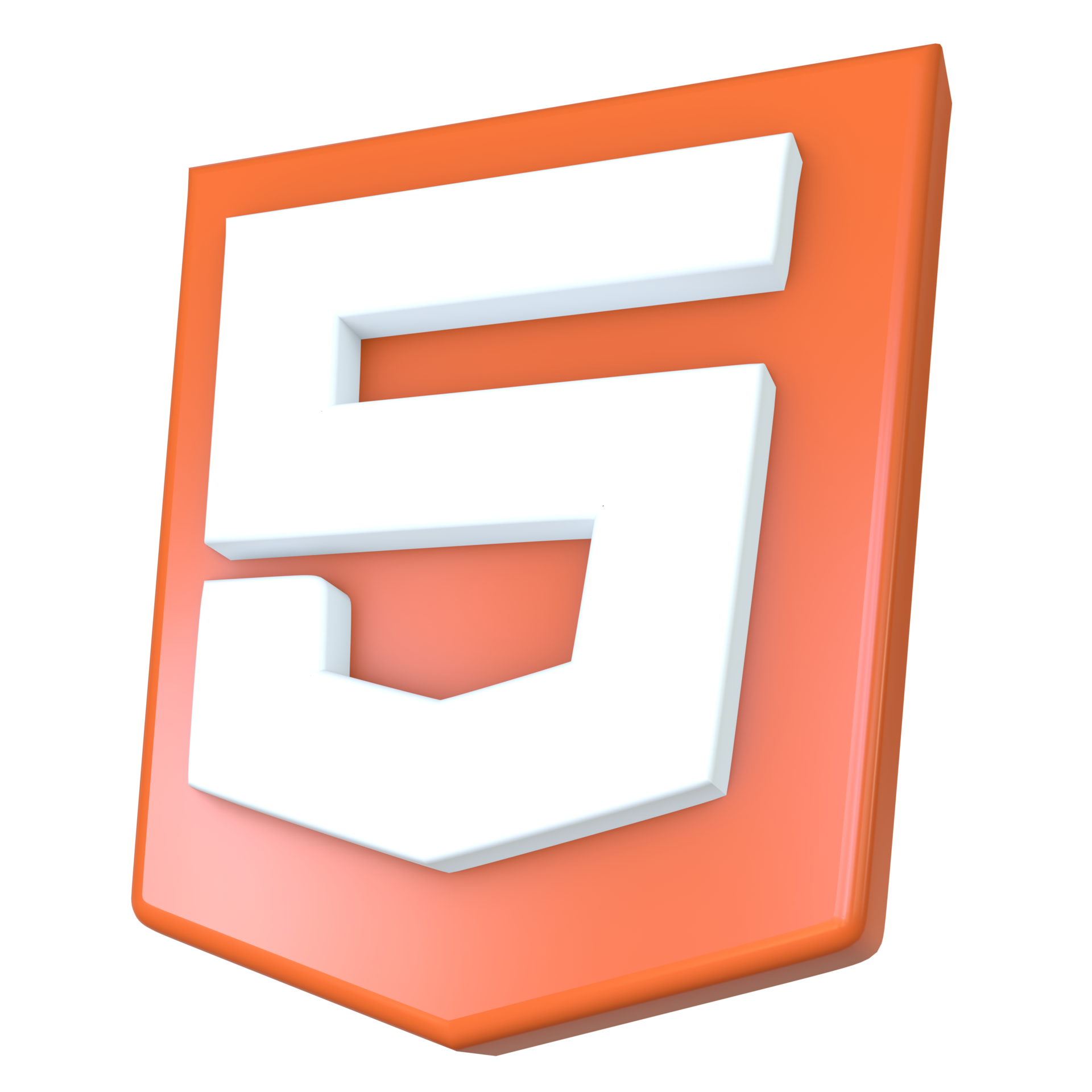 Stylized 3D HTML Logo Design 12697299 PNG