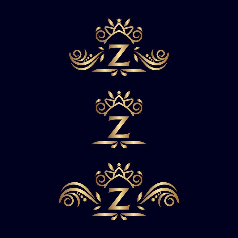 ROYAL LUXURY ORNATE LOGO LETTER Z vector