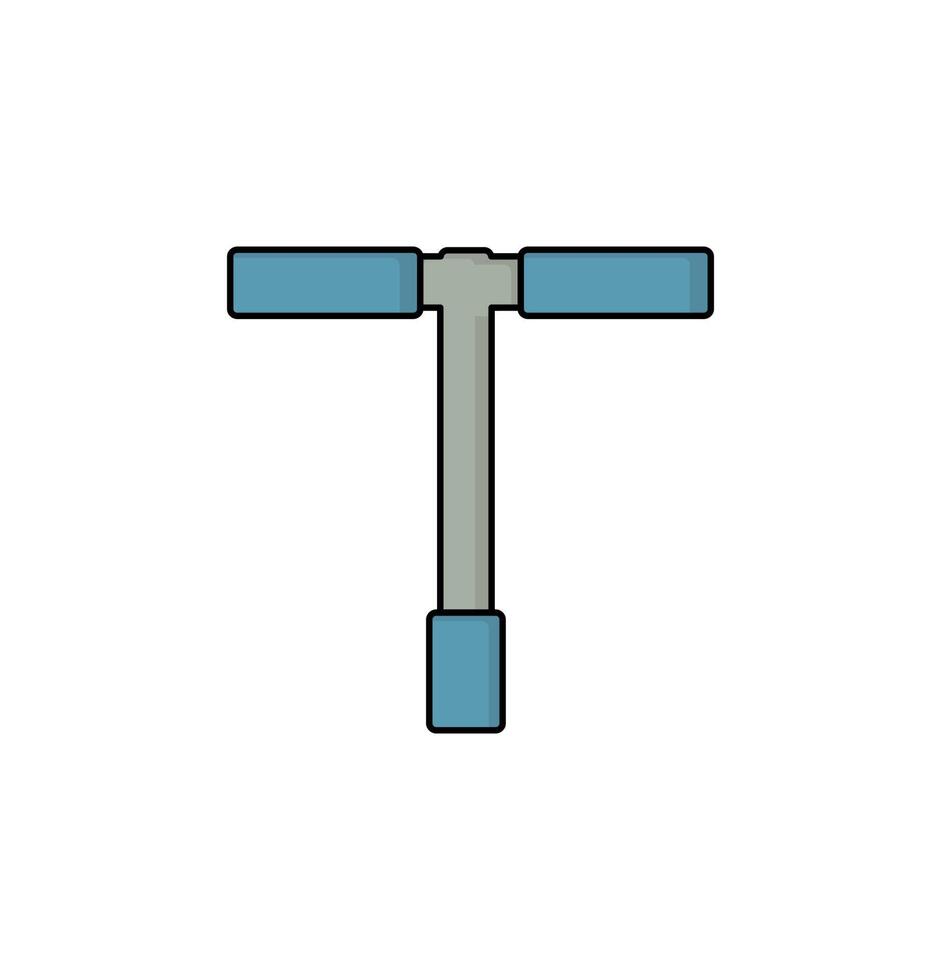 Shock T handle icon vector