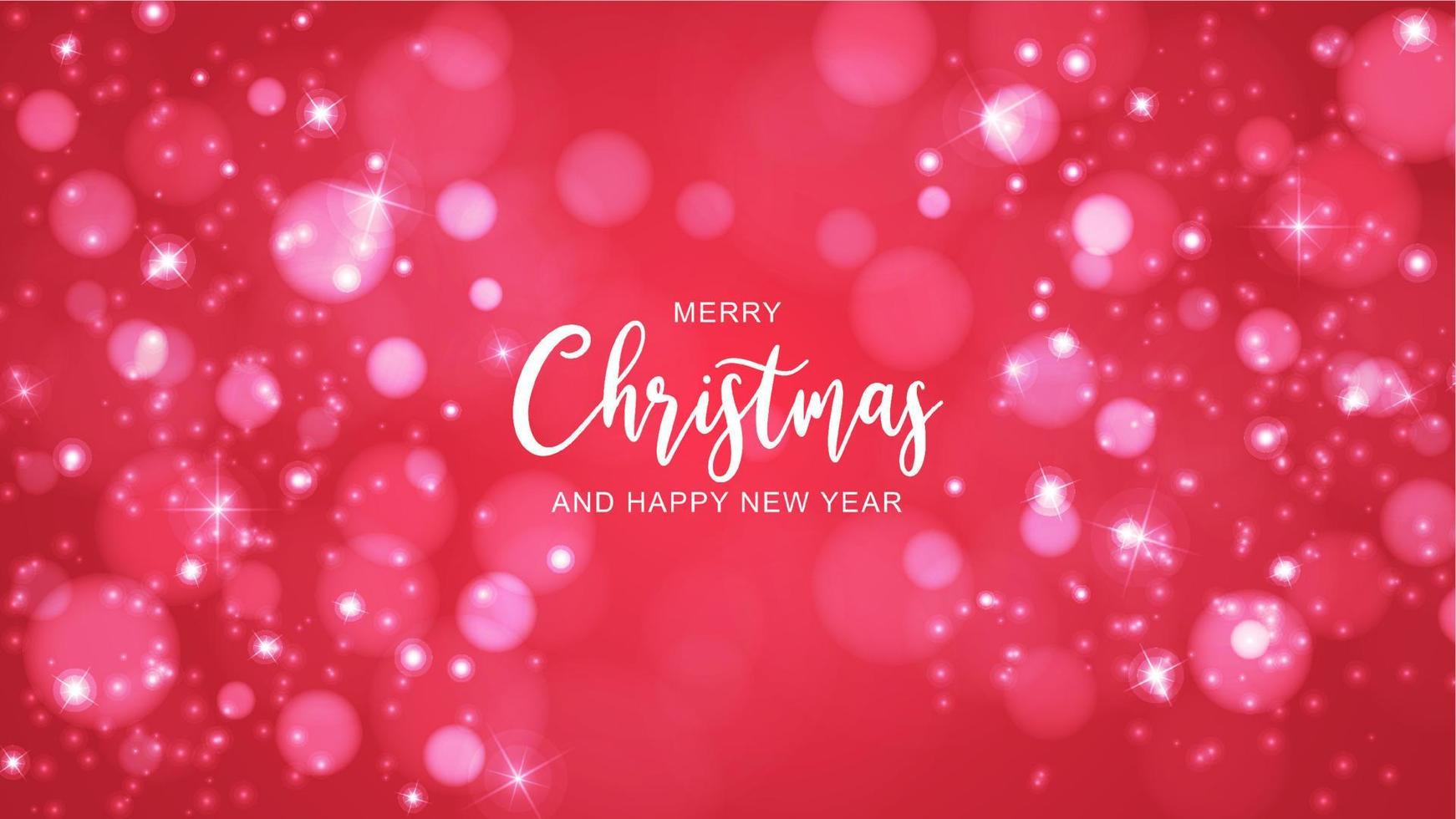 Beautiful Christmas background with bokeh and snowflake design vector