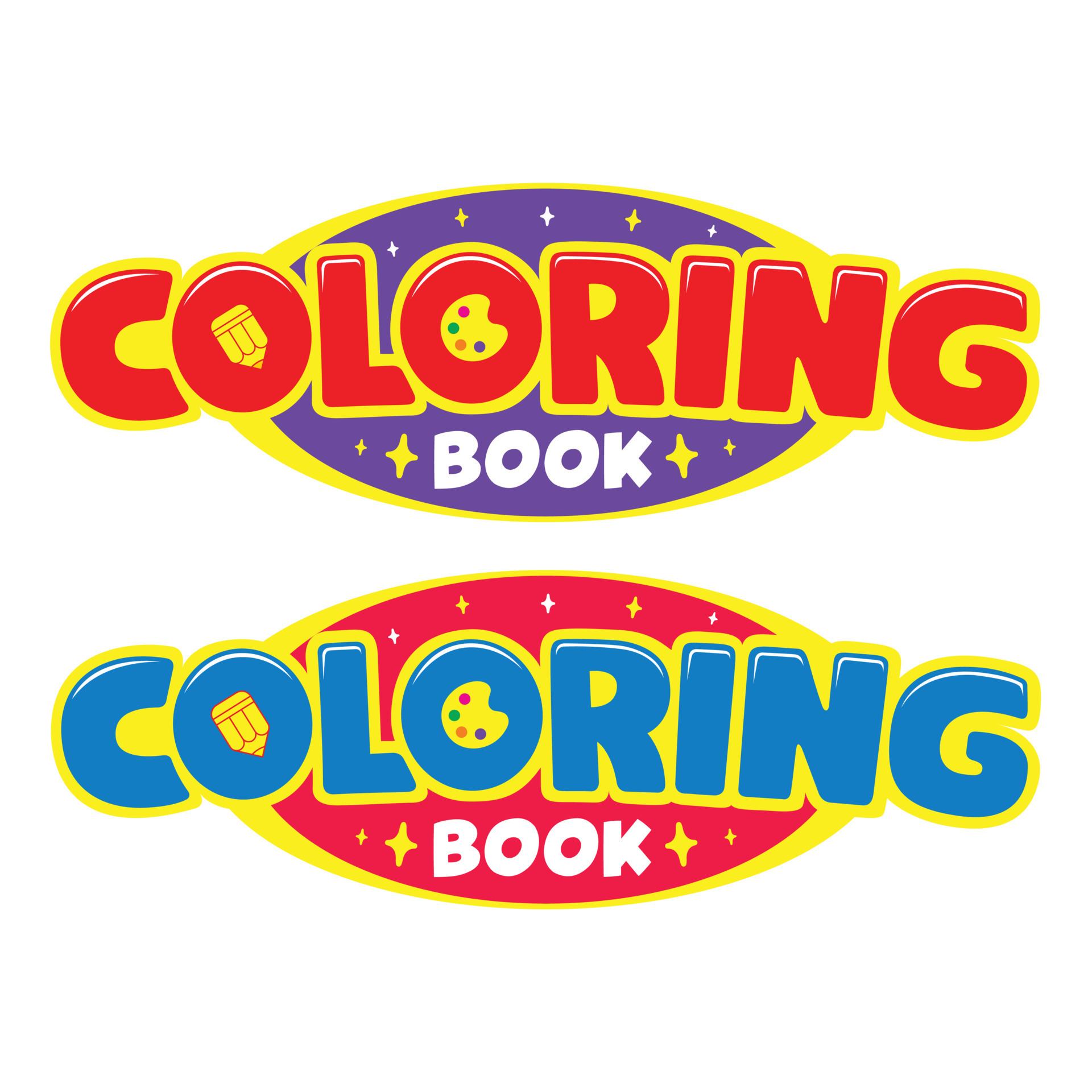 Coloring Book Logo Template for Children Book 12697681 Vector Art at