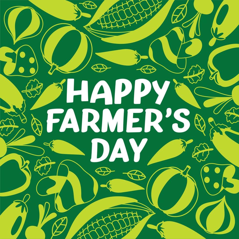 happy farmers day in vector illustration