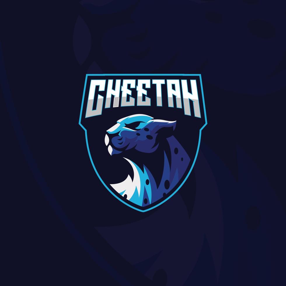 cheetah character logo, cheetah vector emblem.