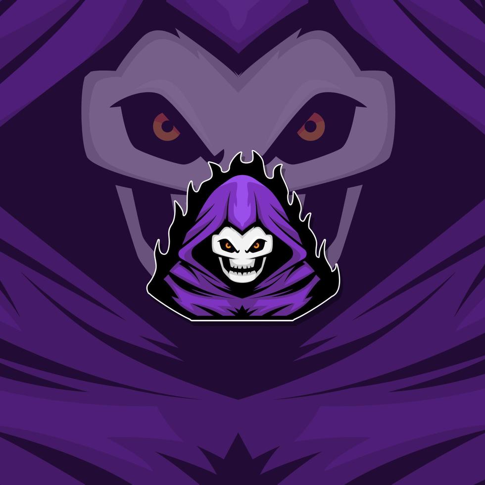 Esport logo team dark mage squad vector