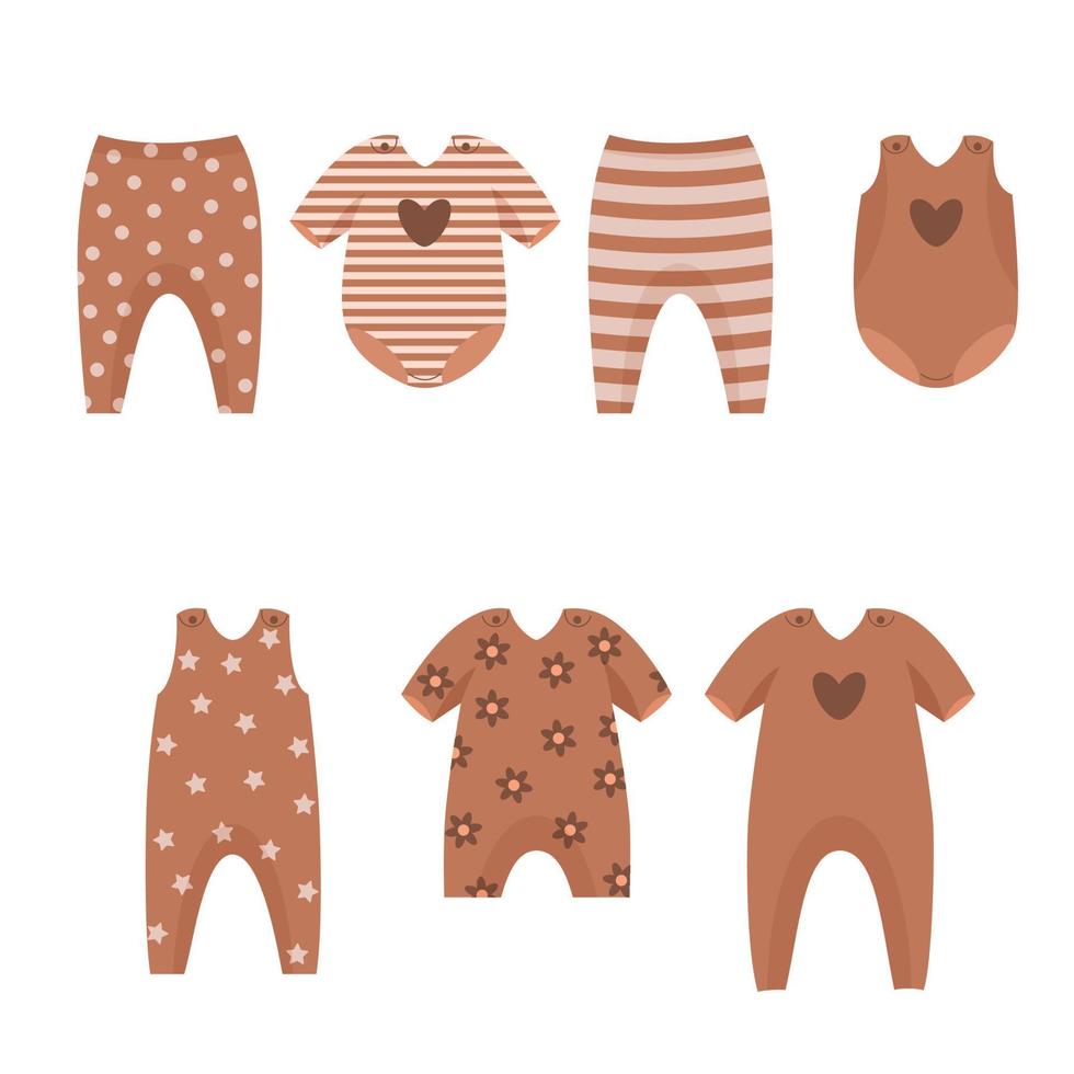 baby clothes collection vector