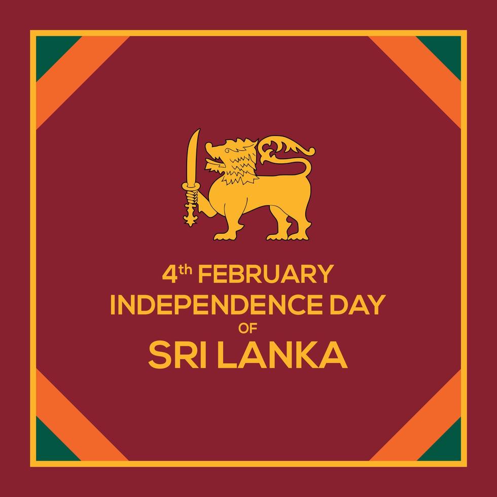 National Day Sri Lanka in flat design style vector