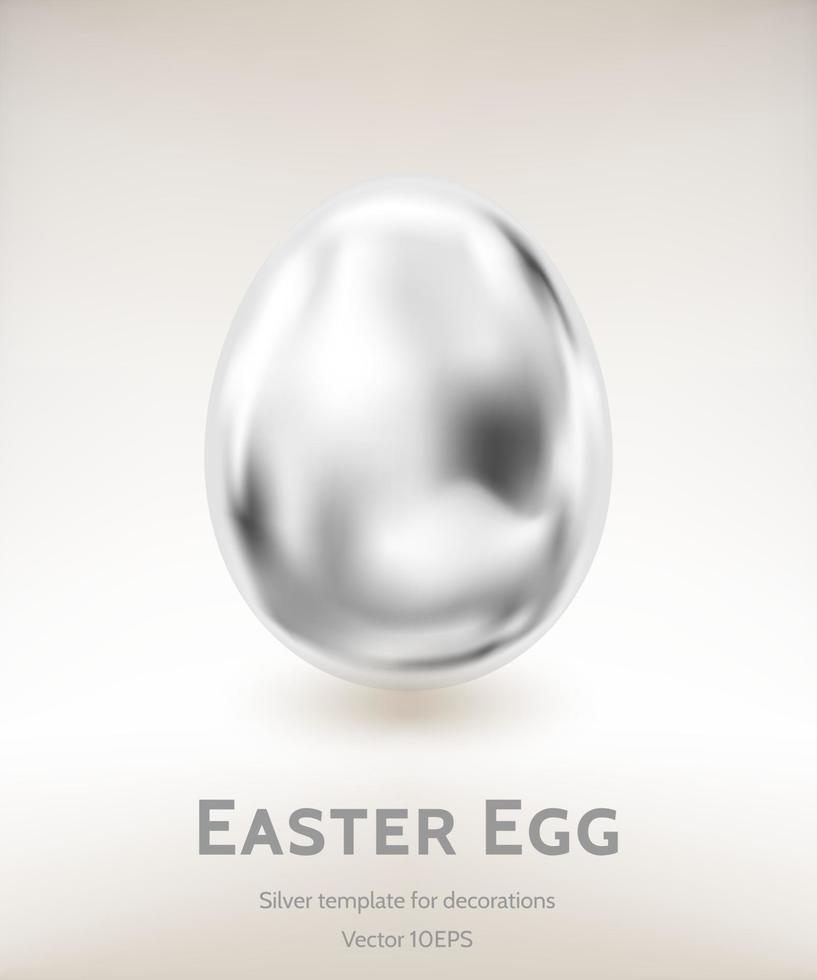 Silver Easter Egg Template 12697992 Vector Art at Vecteezy