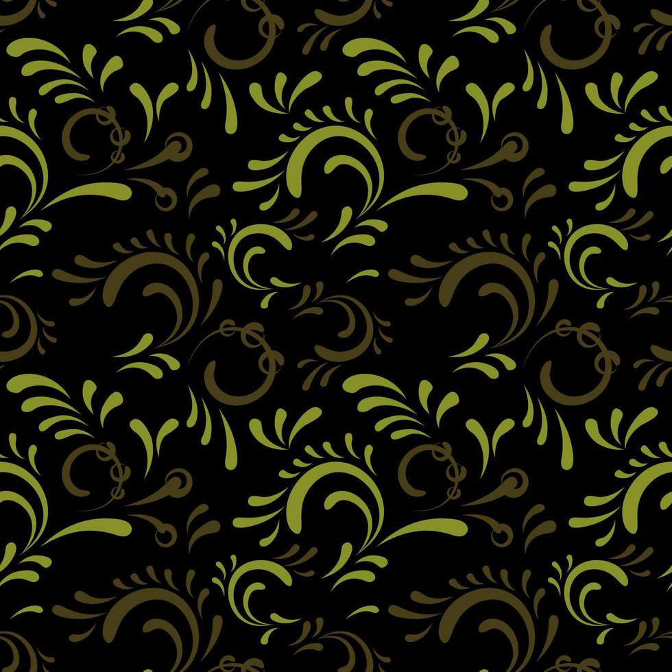Green curl seamless pattern vector