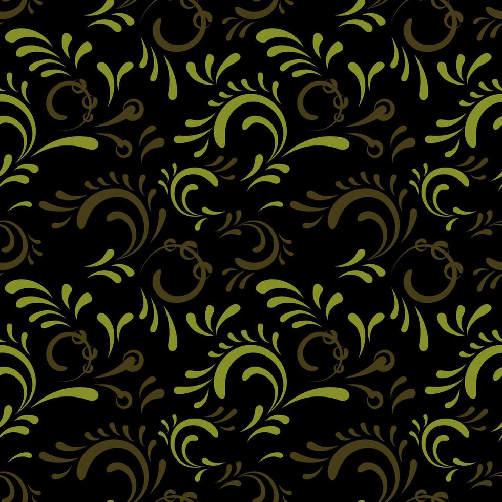 Green curl seamless pattern vector