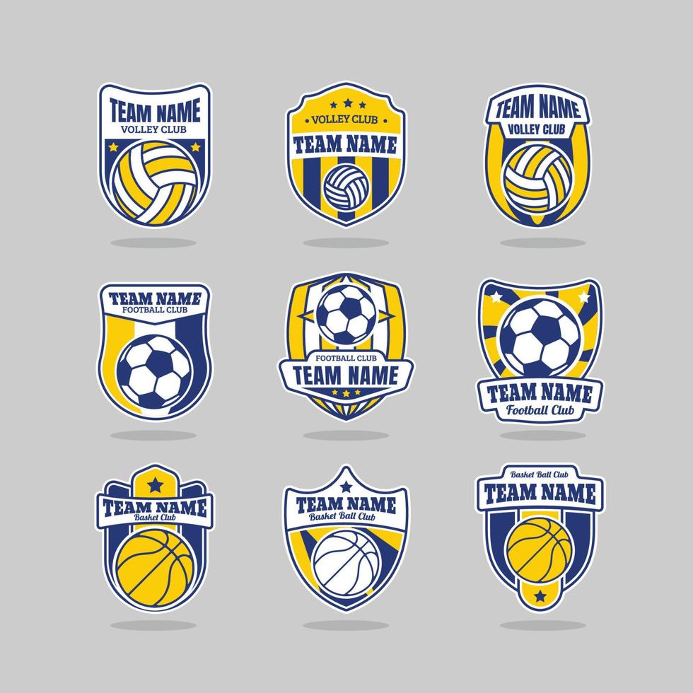 Shield Sport Logo Template Collection vector