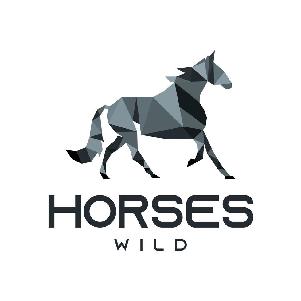 diseño de logotipo de caballo abstracto moderno y lujoso, plantilla, símbolo, vector