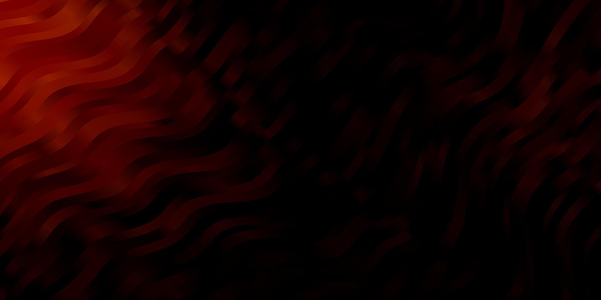 Dark Red vector pattern with curved lines.