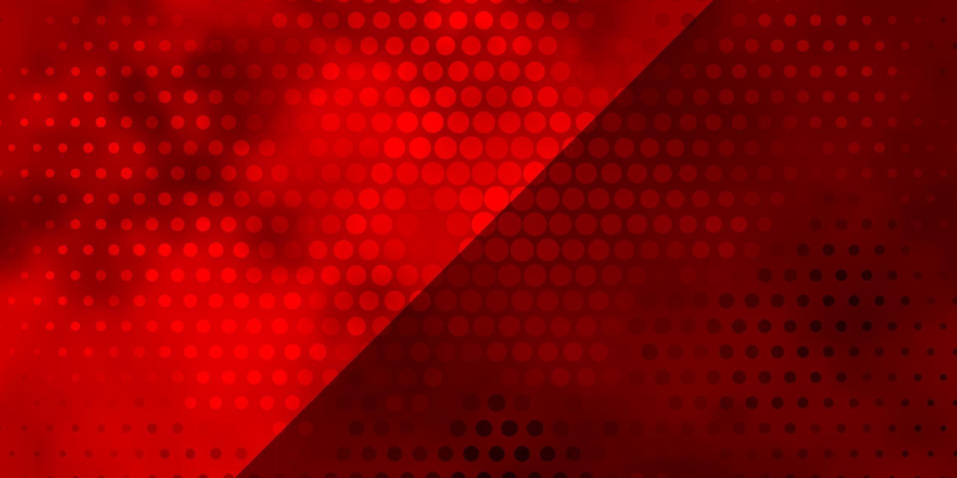 Fondo de vector rojo claro con círculos.