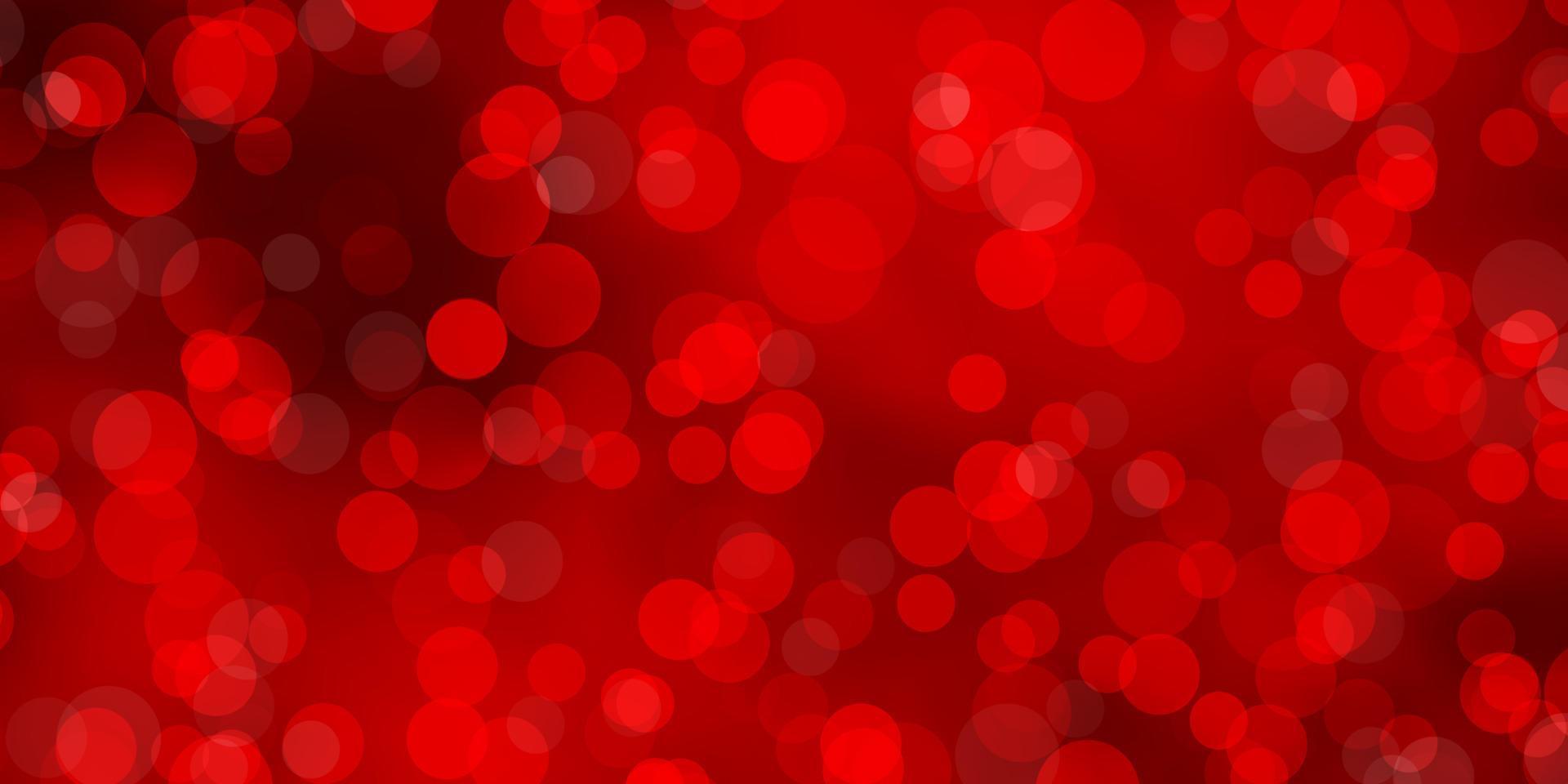 Light Red vector template with circles.