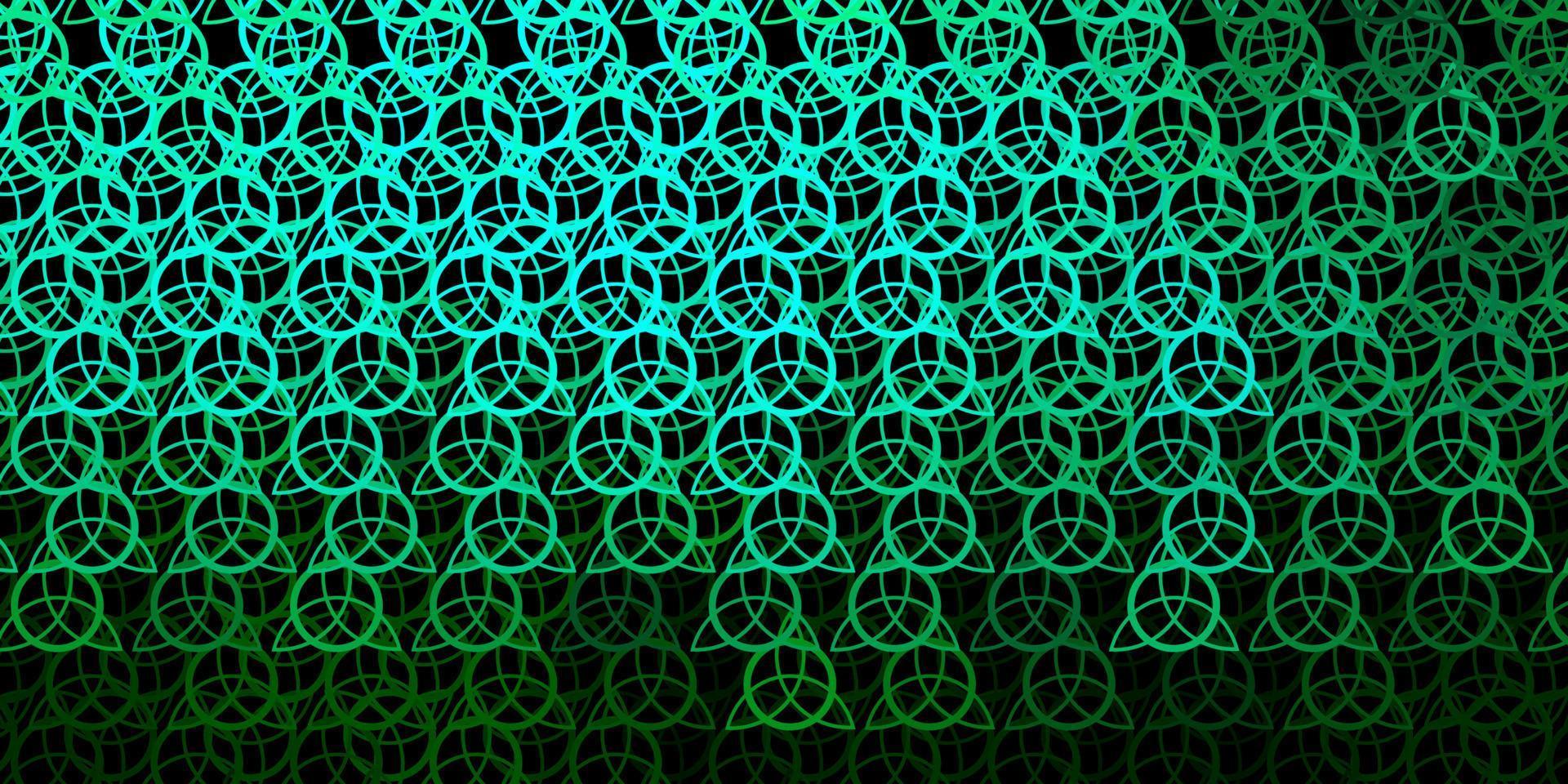 Dark Green vector texture with religion symbols.