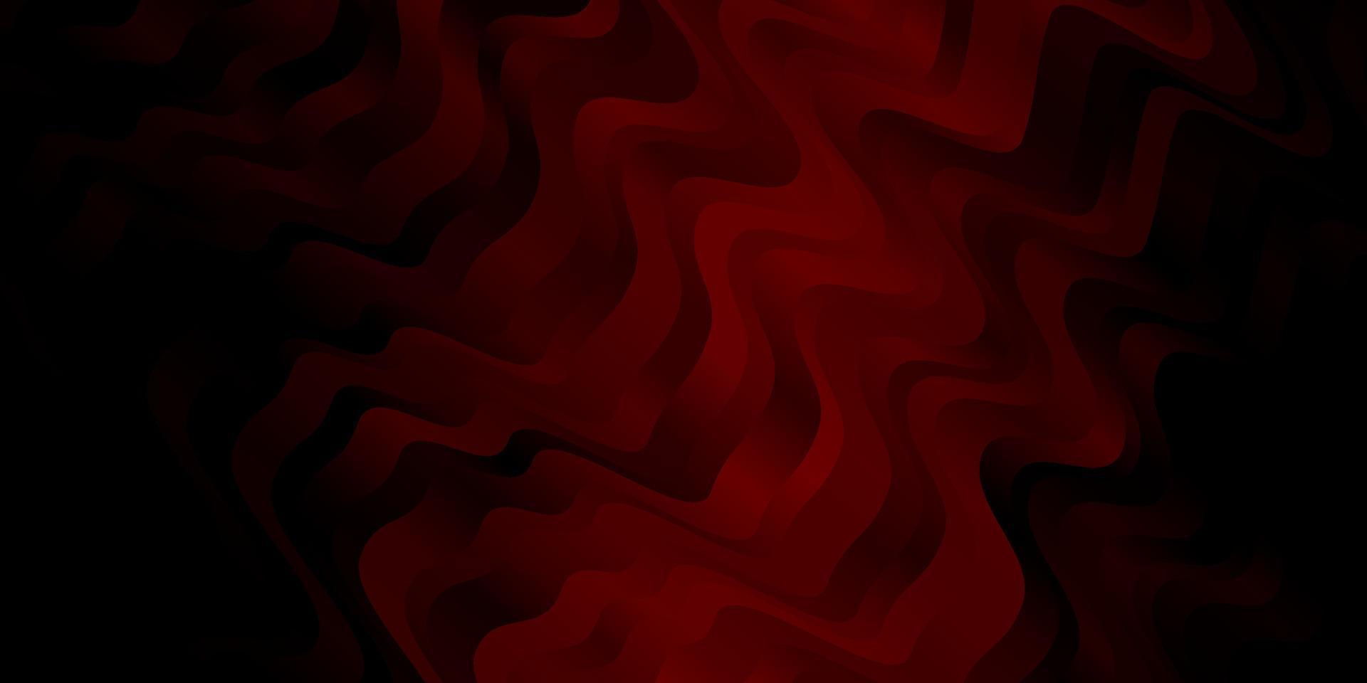 patrón de vector rojo oscuro con curvas.