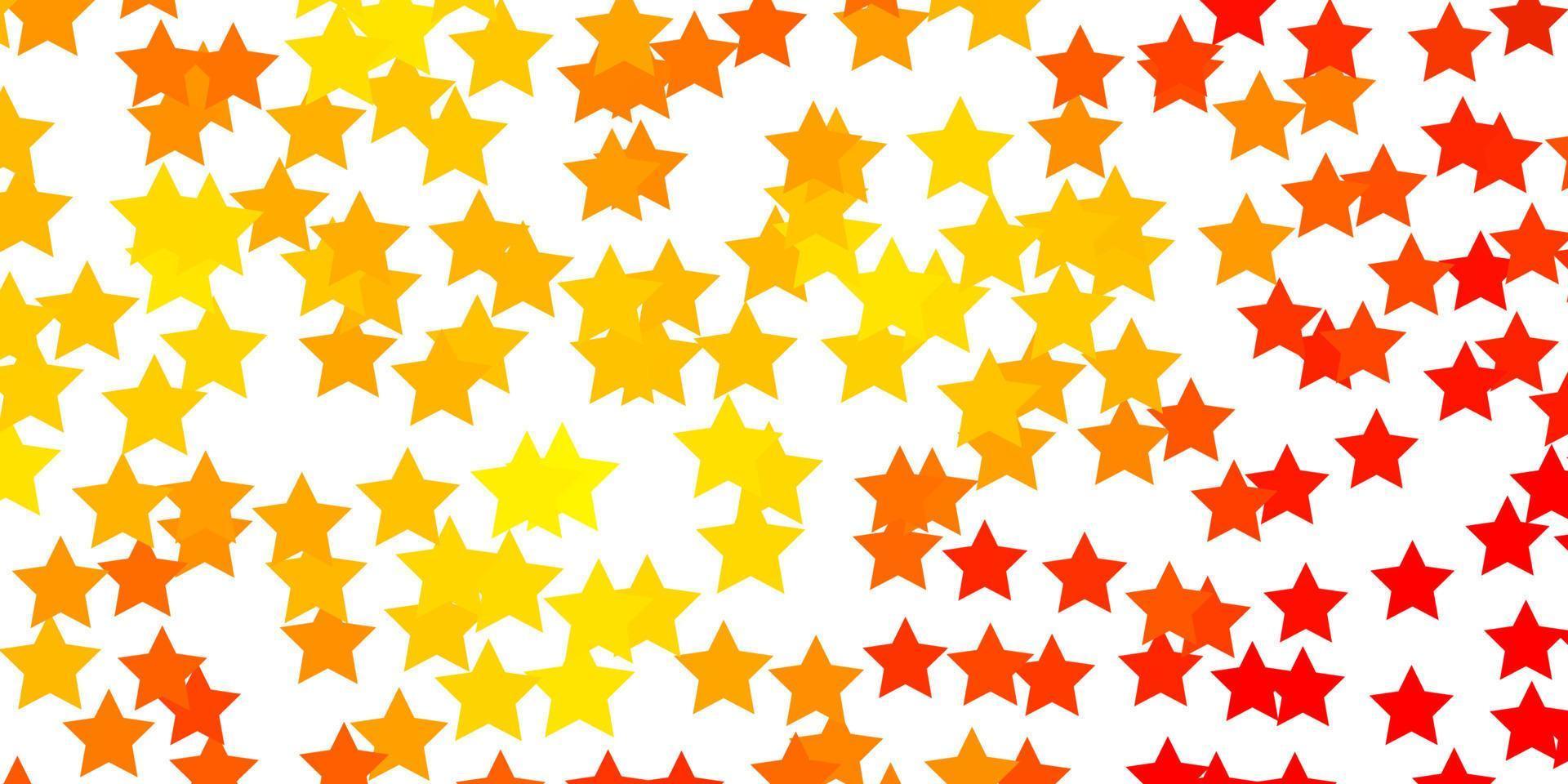 Light Red, Yellow vector layout with bright stars.