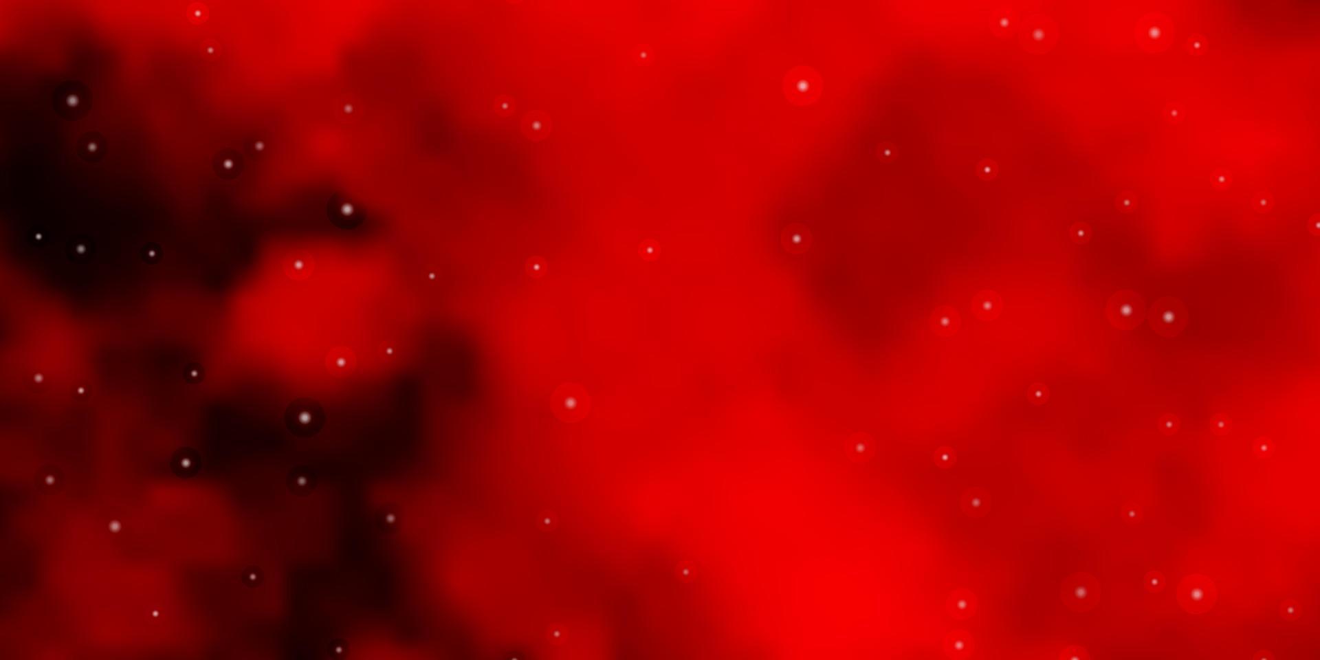 textura de vector rojo oscuro, amarillo con hermosas estrellas.