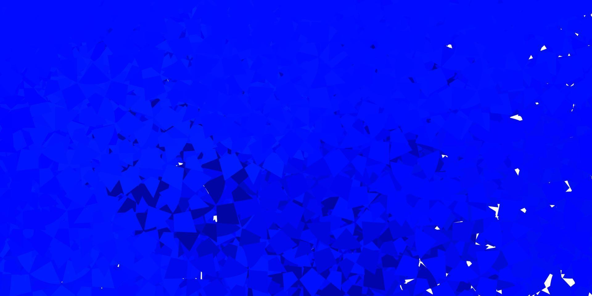 Dark blue vector texture with random triangles.