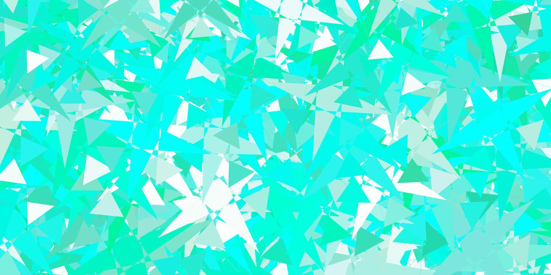 Light Green vector background with triangles.