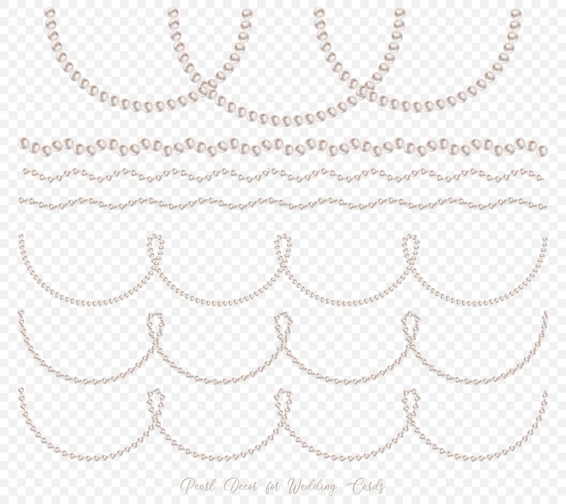 Pearl borders for gala decoration vector