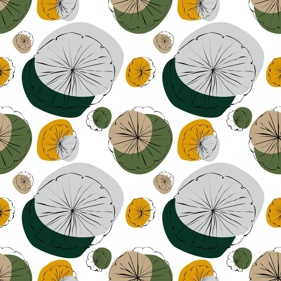 Water Lily seamless pattern vector