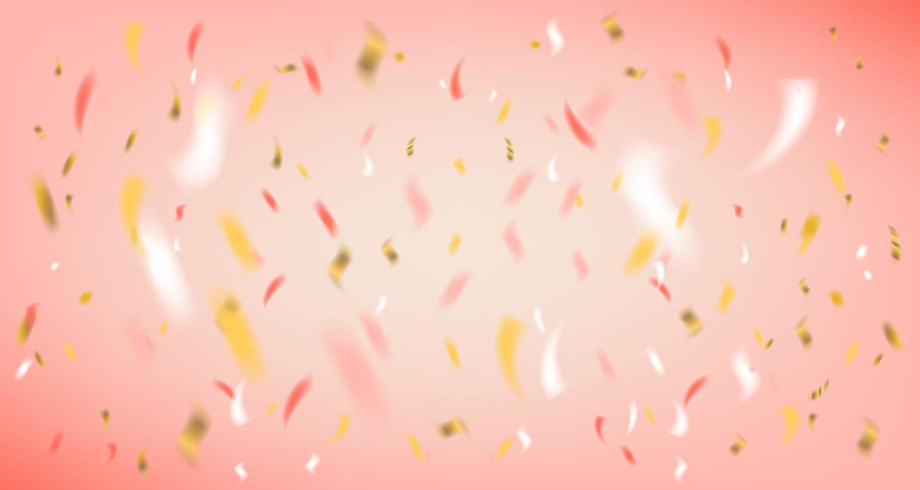 Disco party pink background with foil confetti vector