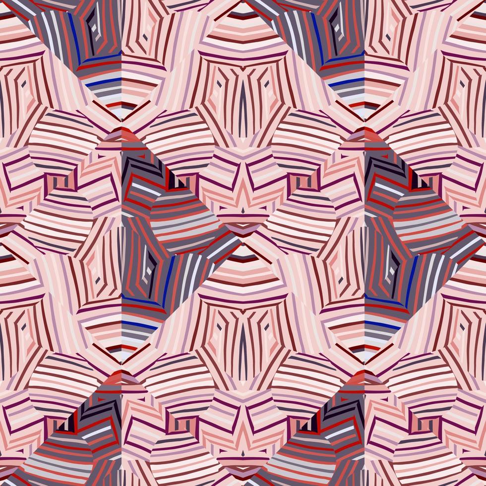 Geometric lines wallpaper. Abstract ethnic tile. Tribal mosaic seamless pattern. vector