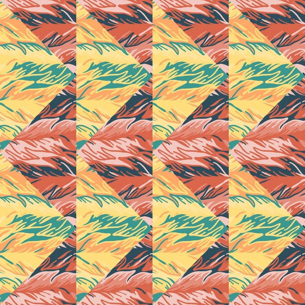 Abstract tribal mosaic seamless pattern. Creative geometric ethnic tile. vector