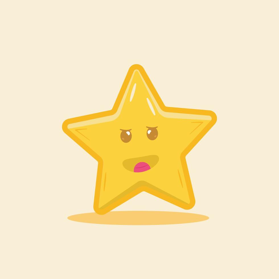 cartoon star. cartoon star with smiley emoticon. vector illustration design