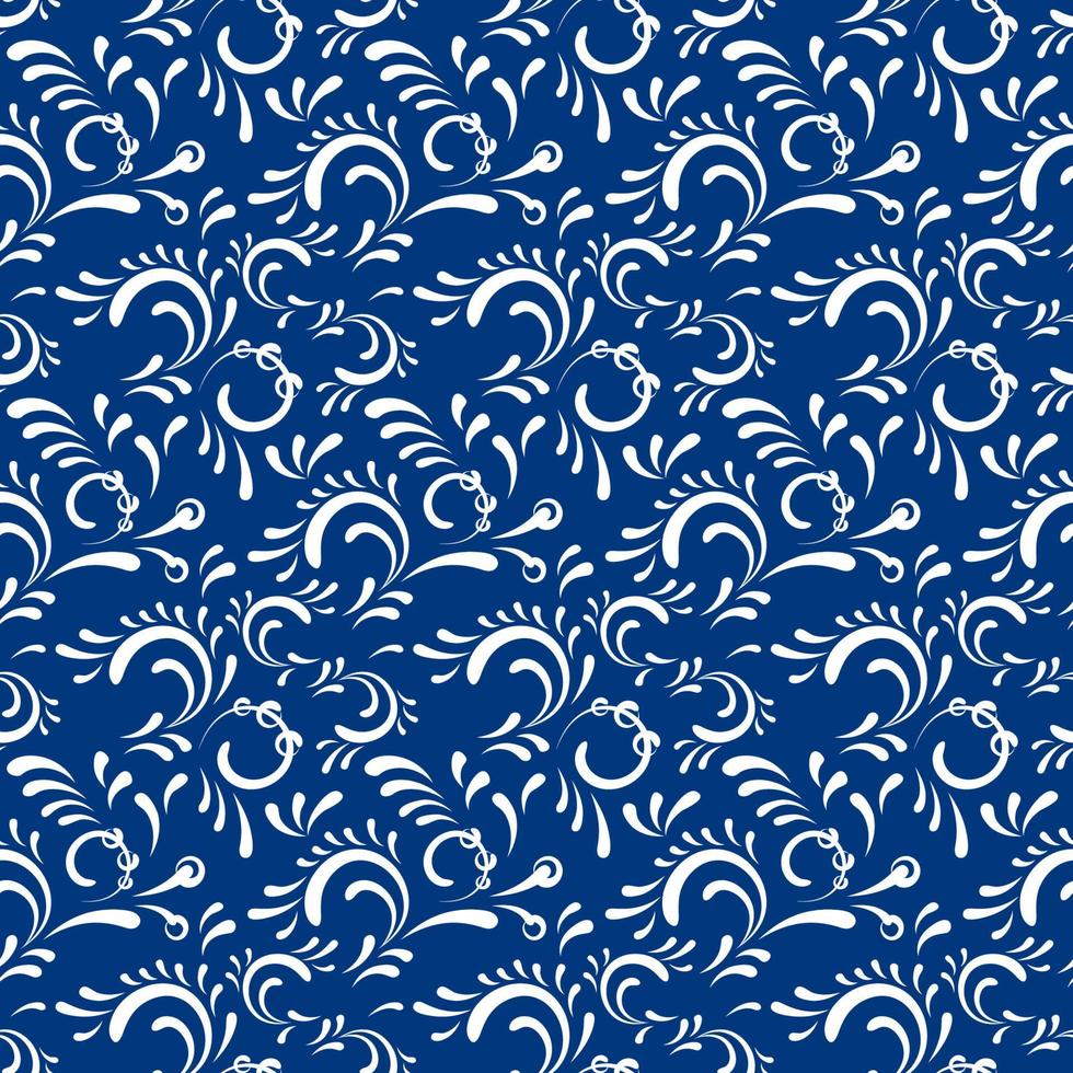 Frost plants seamless pattern vector
