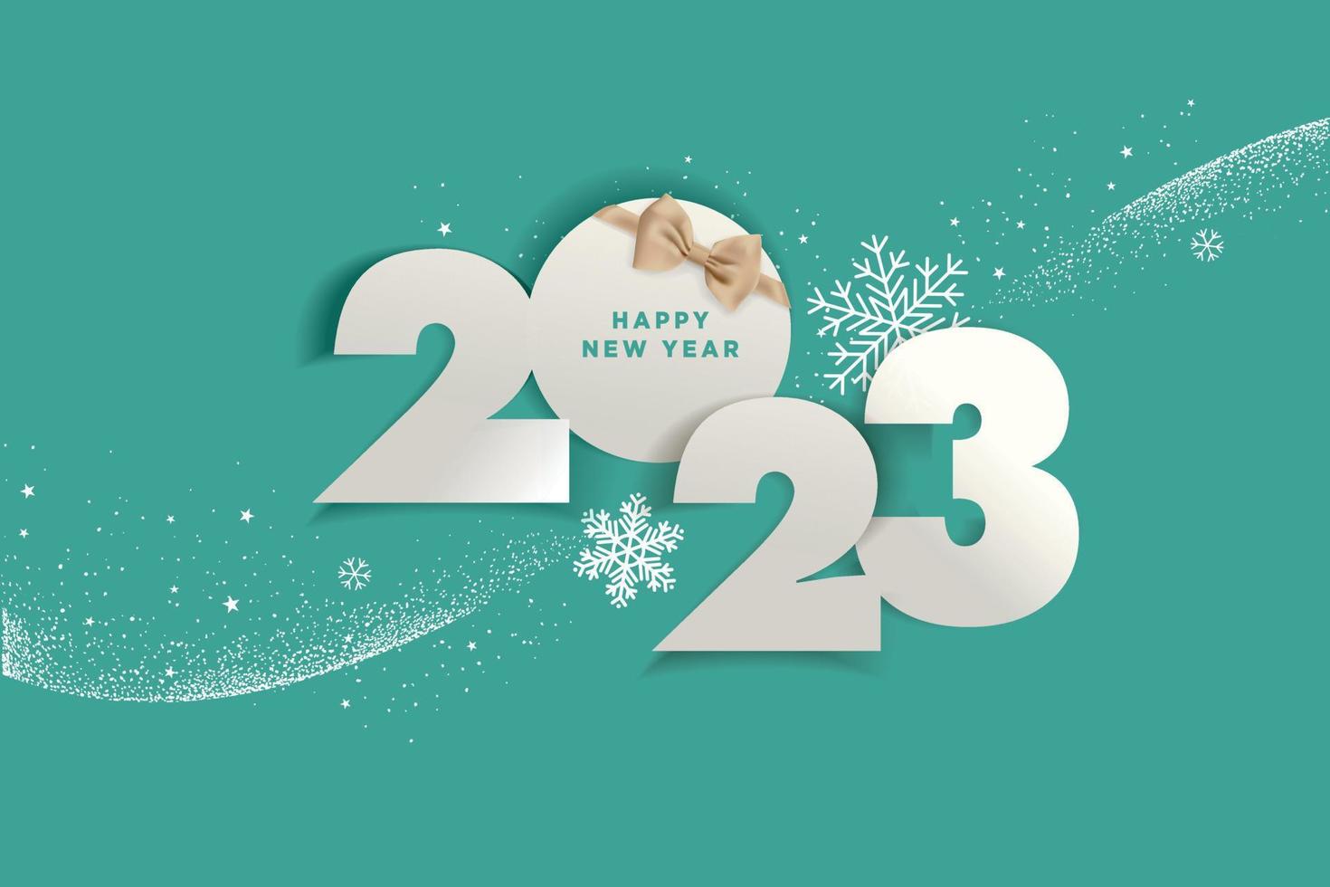 2023 feliz año nuevo. concepto de ilustración vectorial para fondo, tarjeta de felicitación, tarjeta de invitación de fiesta, banner de sitio web, banner de redes sociales, material de marketing. vector