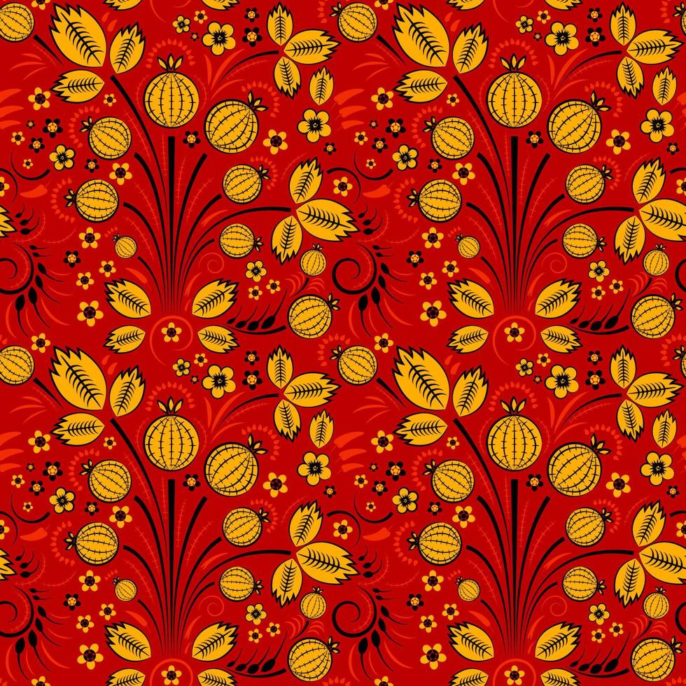 Seamless pattern in slavic folk style vector