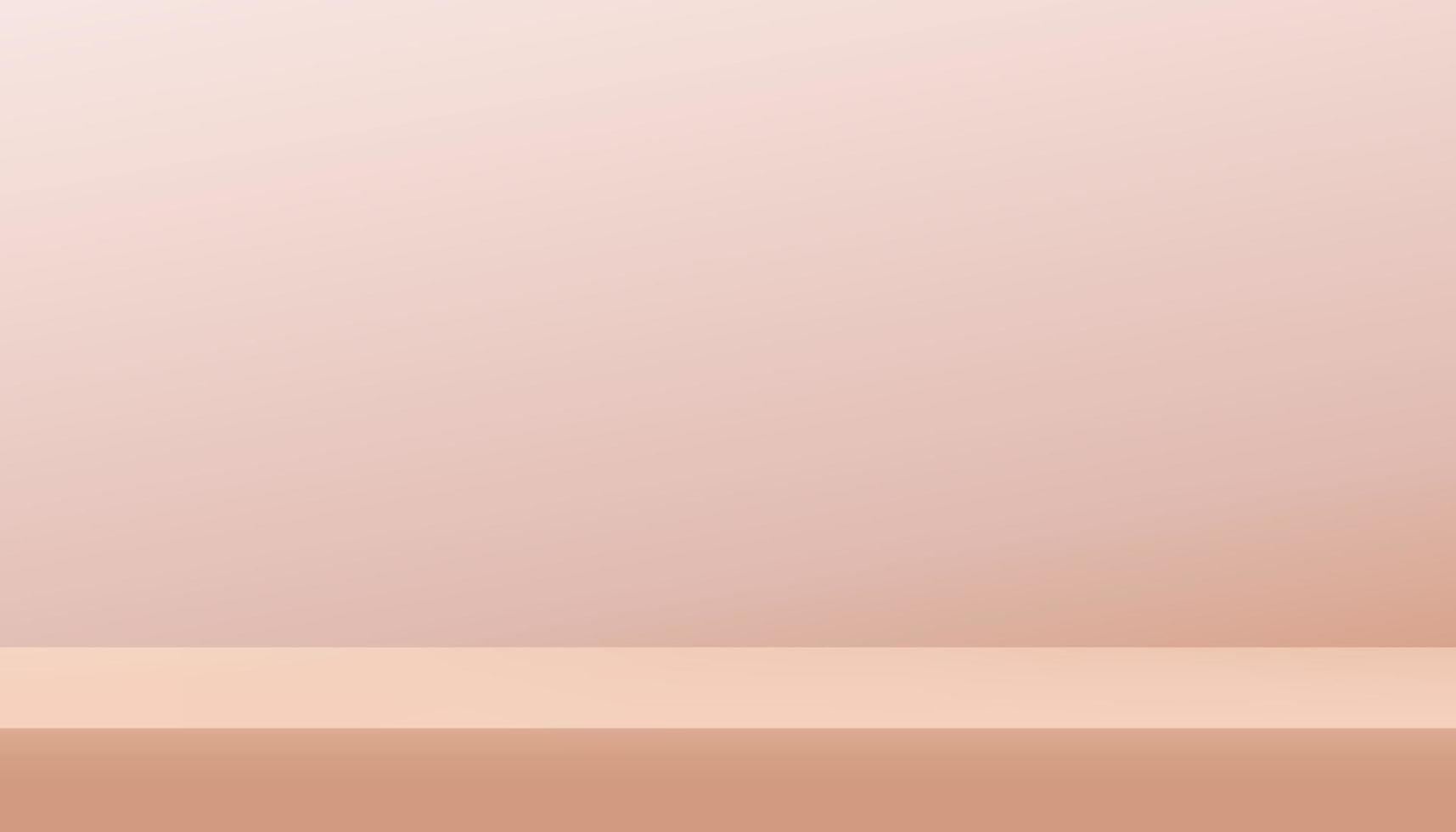 Beige Background Empty Room Studio with shelf.Display Gallery room with copy space, Abstract minimal design use for backdrop shooting for products presentation on Summer holiday promotion or Sales vector