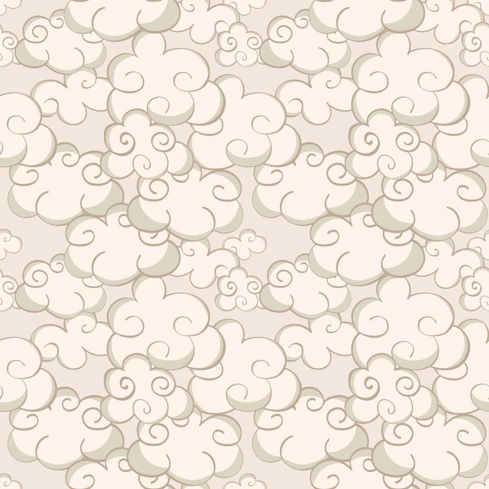 Cartoon Oriental seamless pattern vector