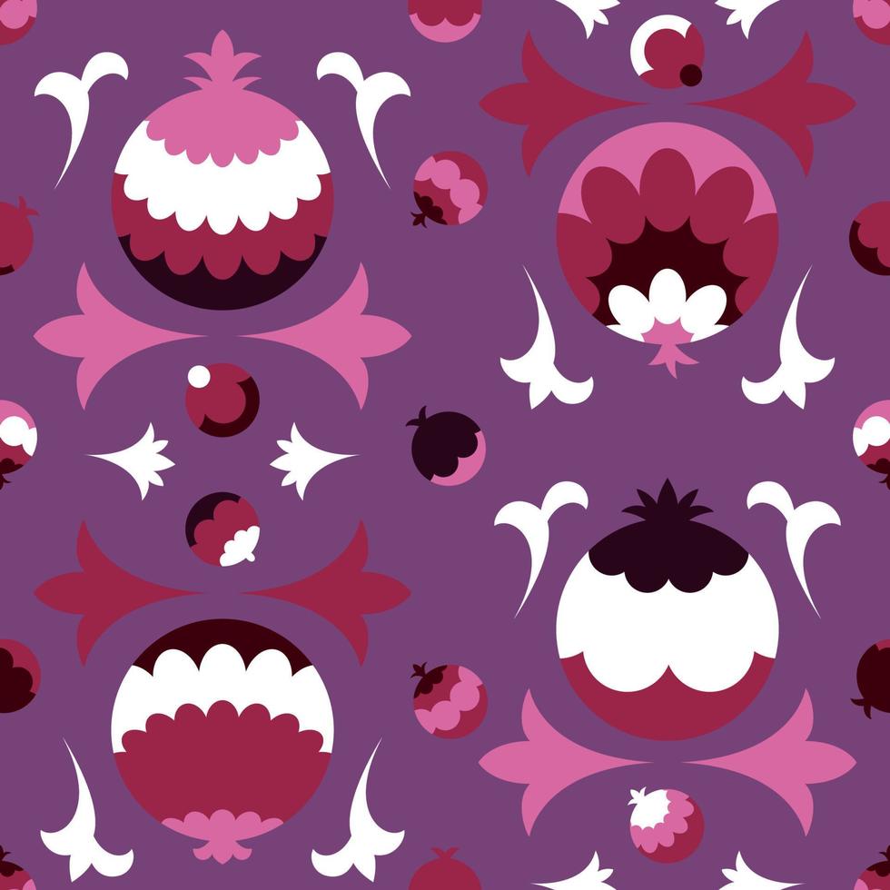 Simple Folk Floral seamless pattern vector