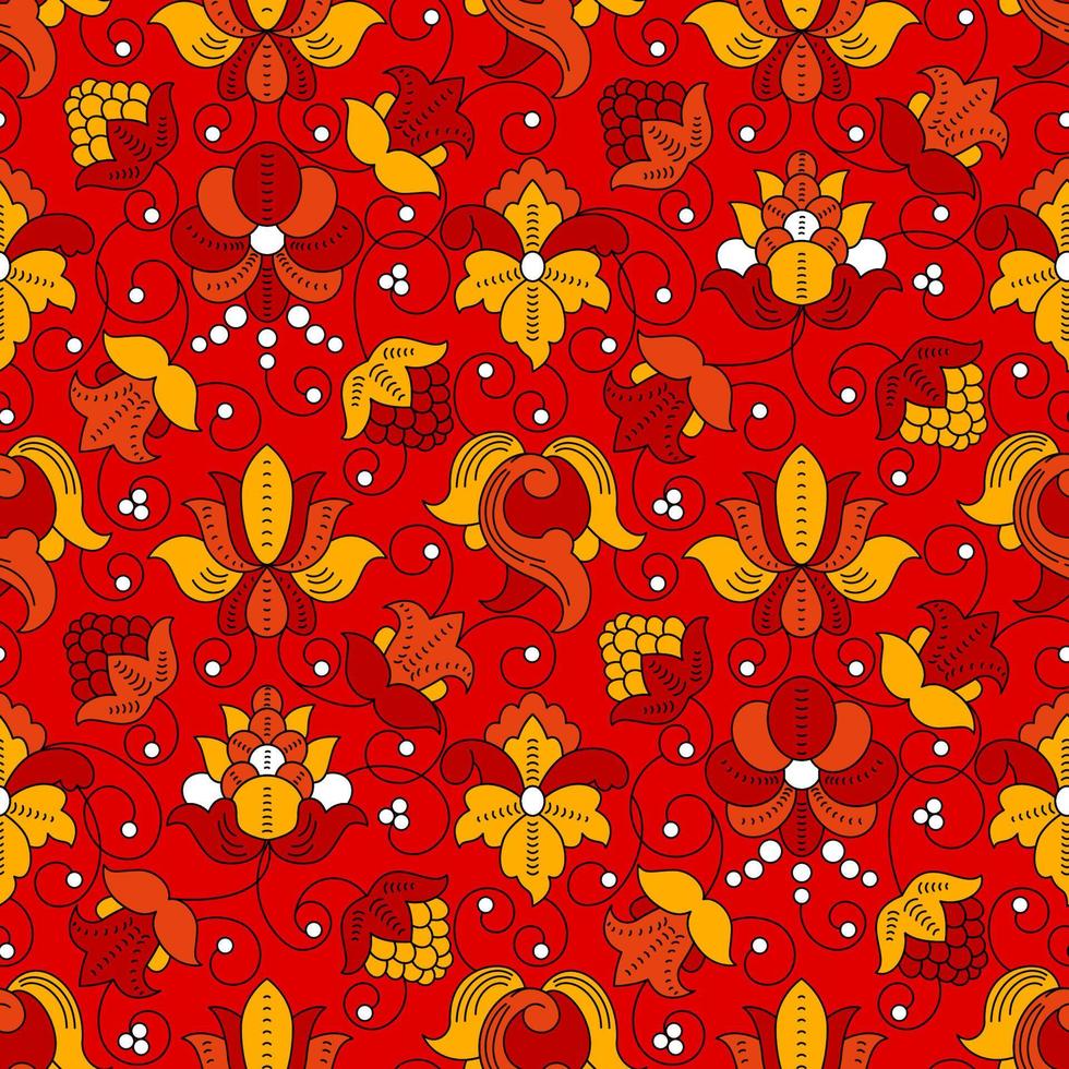 Fine Vintage Floral seamless pattern vector