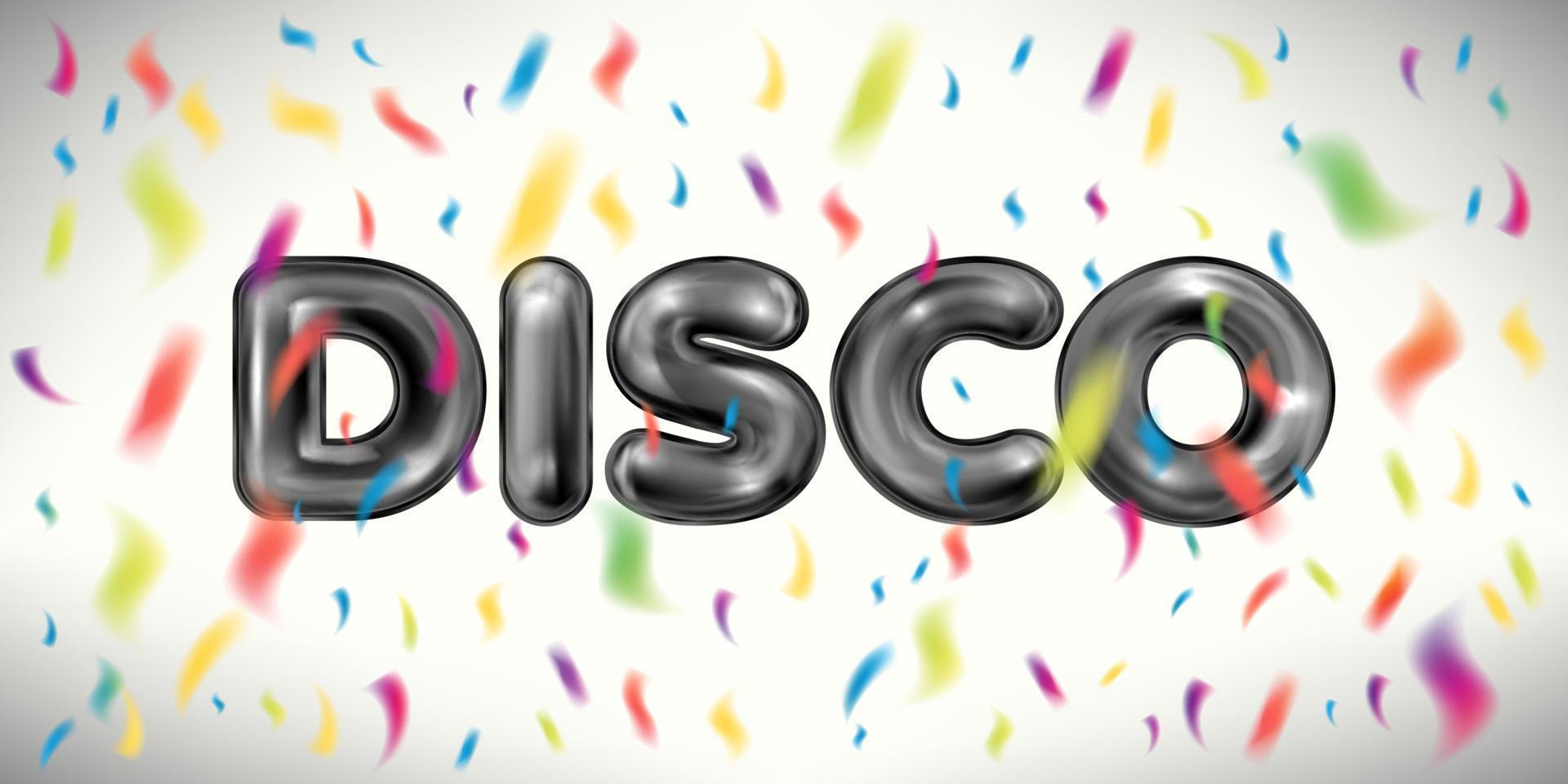 banner disco con confeti vector