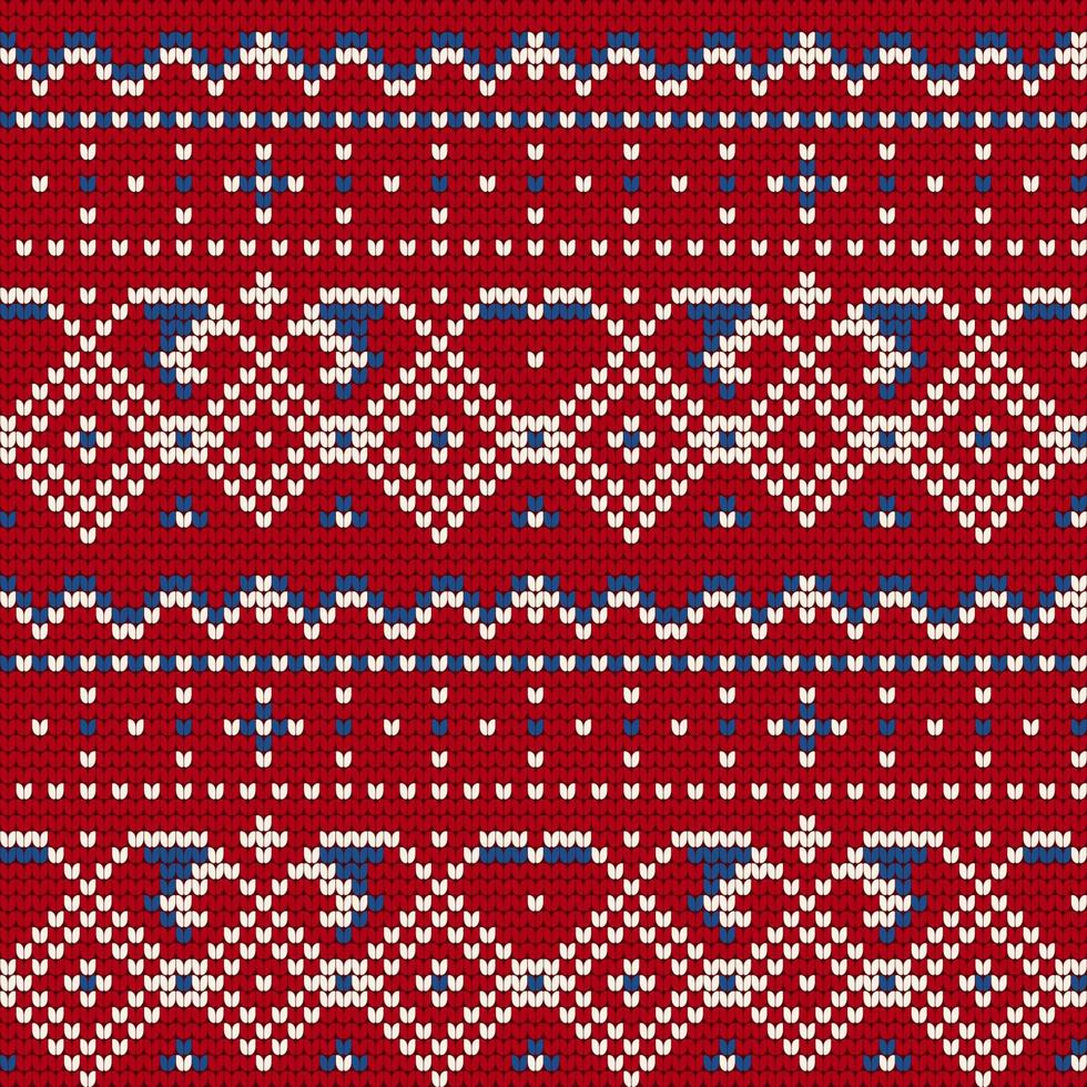 Traditional knitting pattern for Ugly Sweater vector