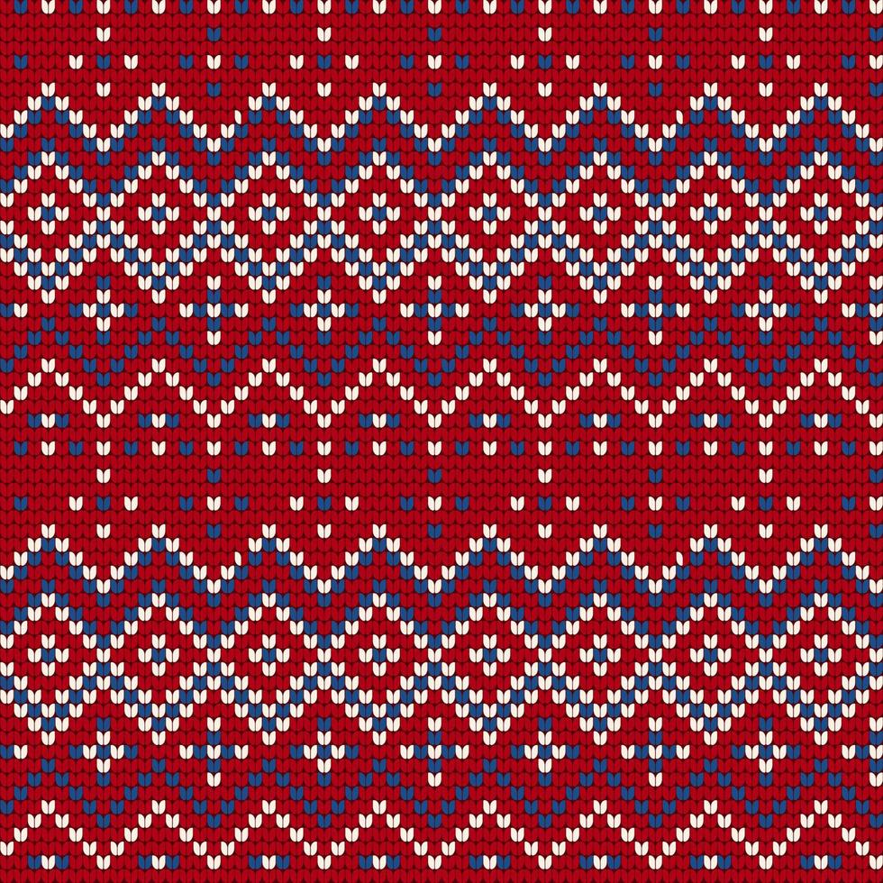 Traditional knitting pattern for Ugly Sweater vector