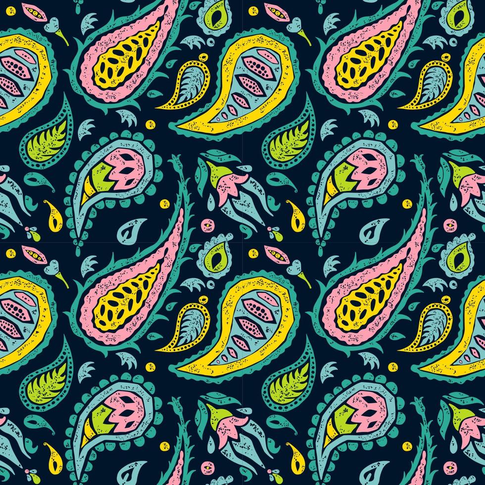 patrón sin costuras como un diseño paisley vector