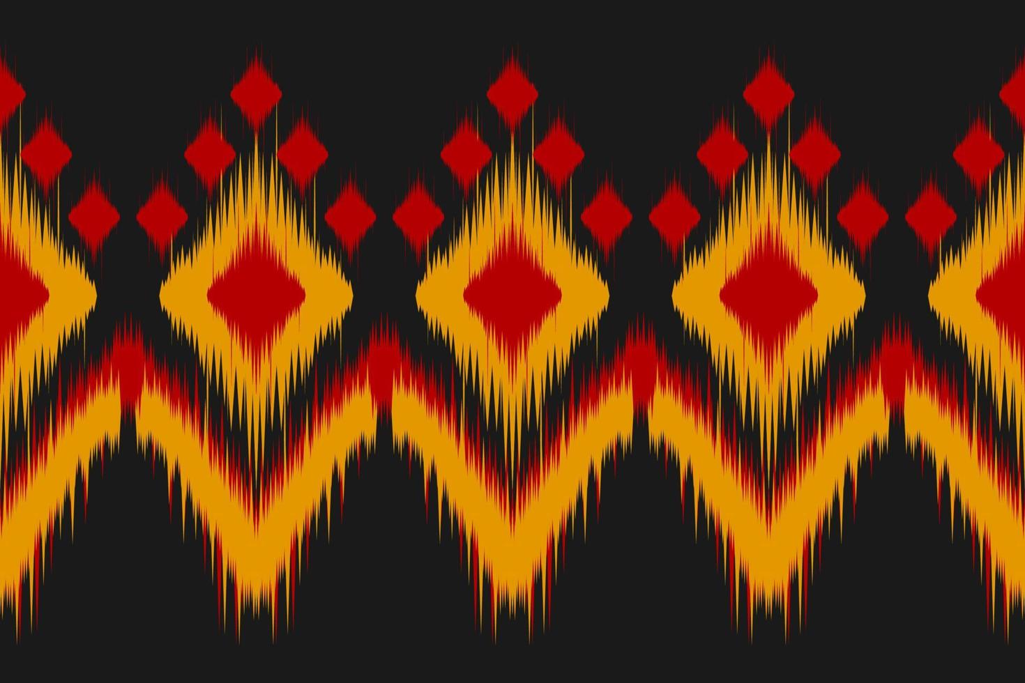 Border ethnic ikat pattern art. Fabric American, mexican style. Geometric striped native. vector