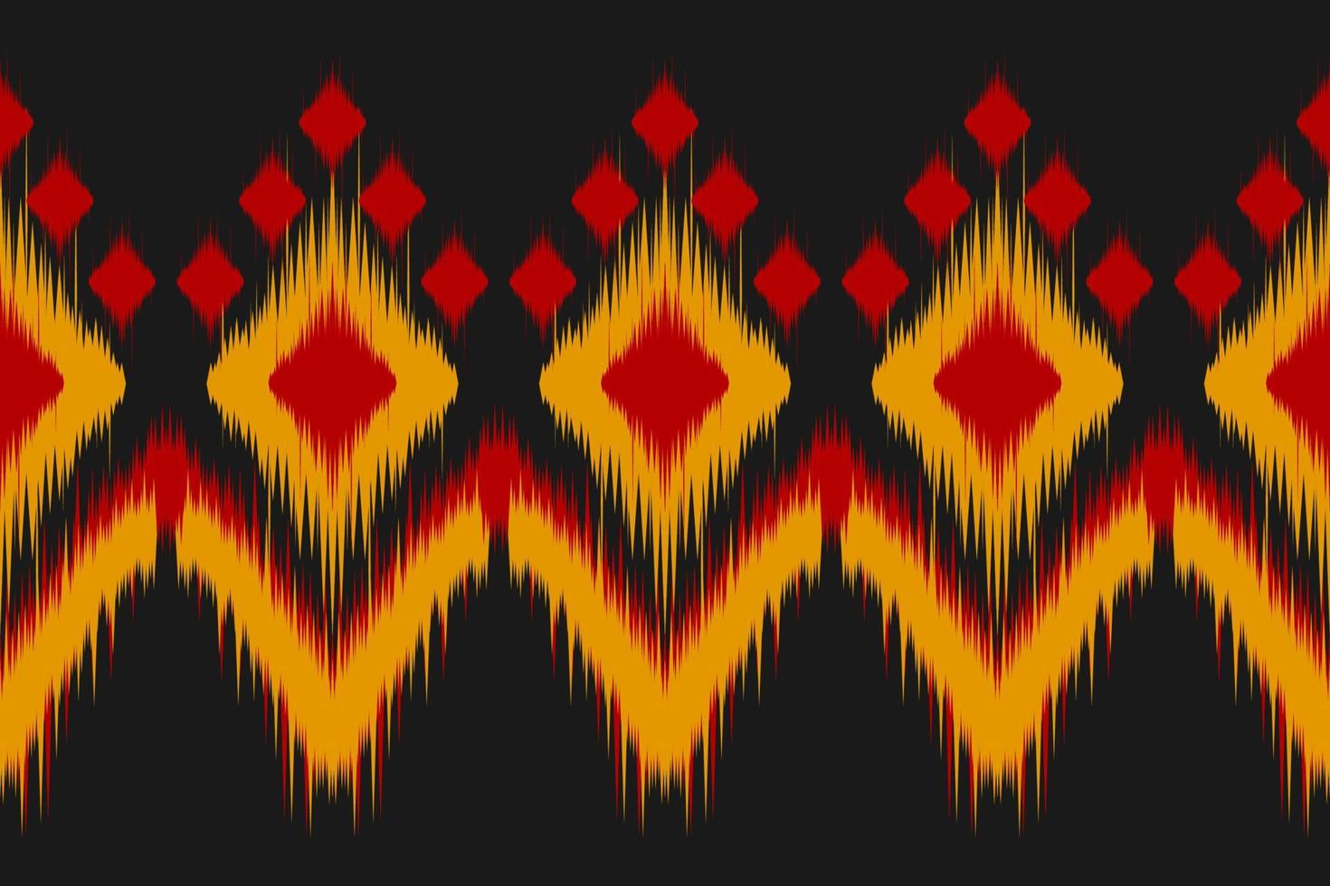 Border ethnic ikat pattern art. Fabric American, mexican style. Geometric striped native. vector