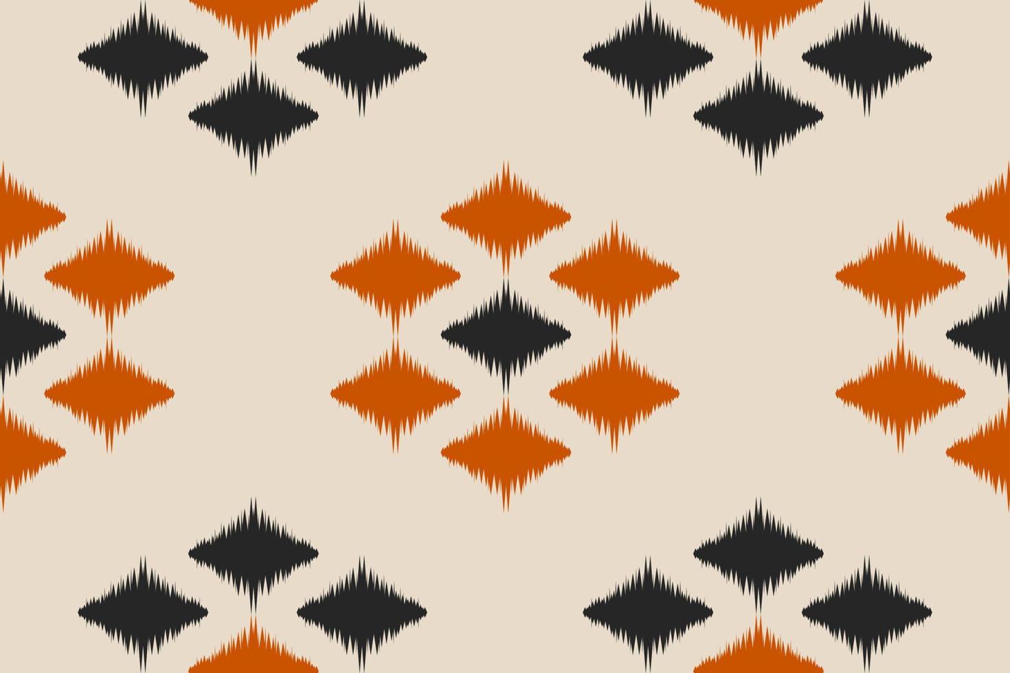 Fabric ikat pattern art. Geometric ethnic seamless pattern traditional. American, Mexican style. vector