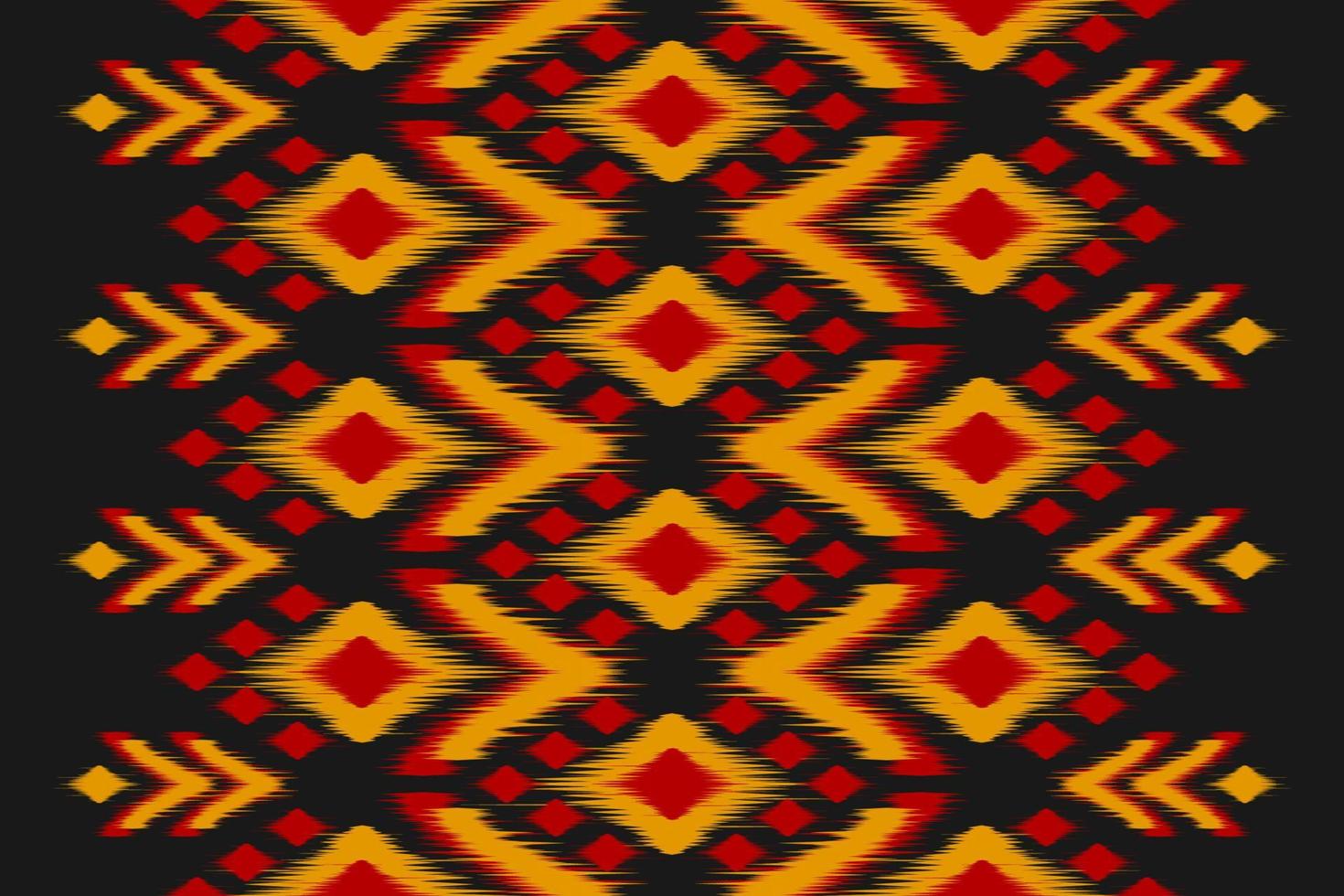 arte abstracto étnico ikat. patrón sin costuras en tribal. estampado de adornos geométricos aztecas. vector