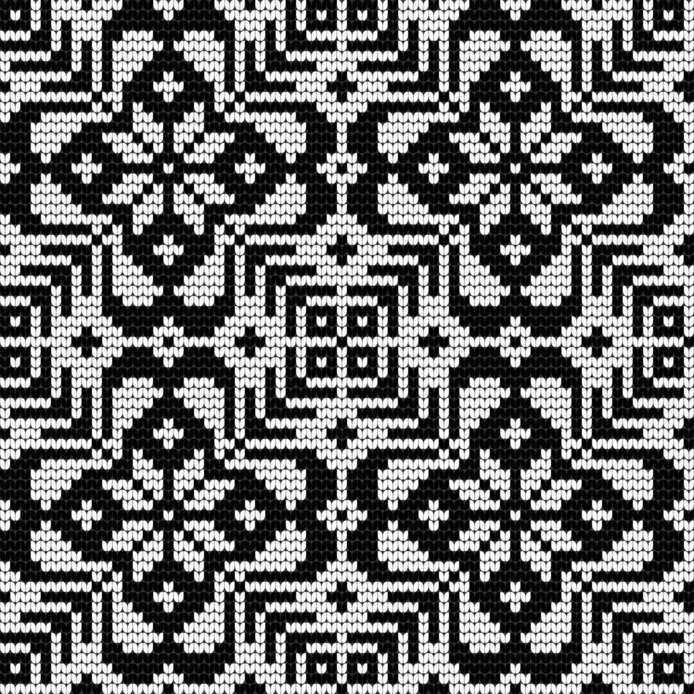 Traditional knitting pattern for Ugly Sweater vector