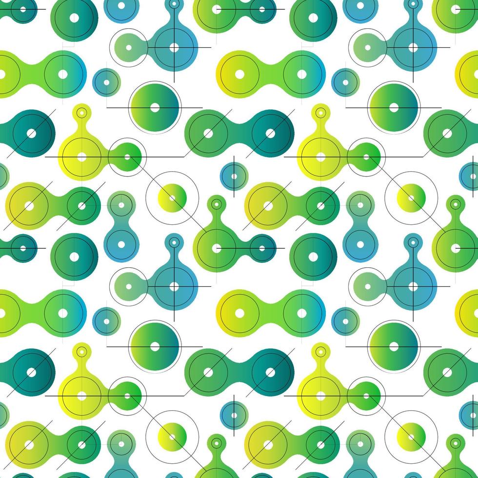 Flat metaball seamless pattern vector